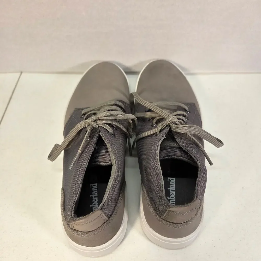 Timberland Gray Chukka Sneakers Mens 10 Nubuck Canvas Lace Up Casual Shoes NWT